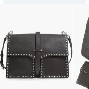 Rebecca Minkoff Studded Black Leather Shoulder Bag